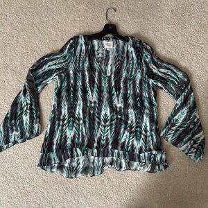 Parker 100% Silk Rita Multicolor Flowy Blouse